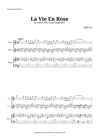 La Vie En Rose (arr. Langanho)