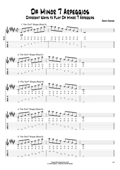 D# Minor 7 Arpeggios (5 Ways to Play)