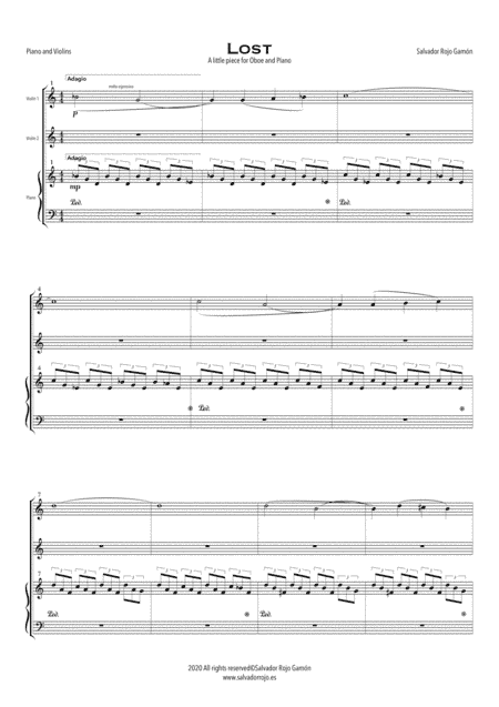 Lost for two Violins & Piano