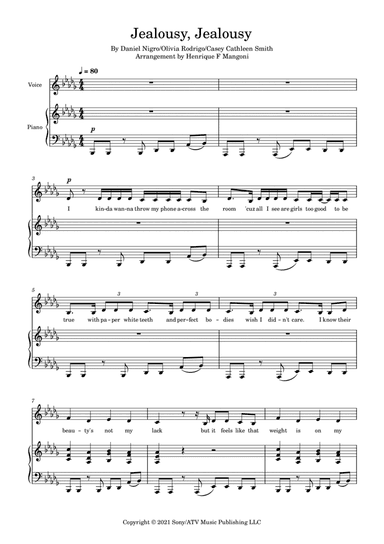 Jealousy, Jealousy (arr. Henrique F Mangoni)