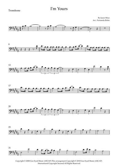 I'm Yours (arr. Fernando Britto)