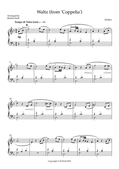 Waltz (from Coppelia) (arr. Martin Neill)