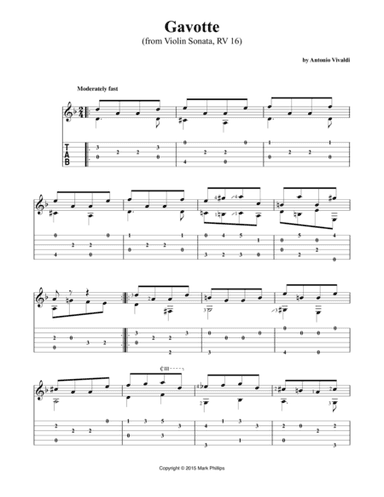 Gavotte (from Violin Sonata, RV 16) (arr. Mark Phillips)