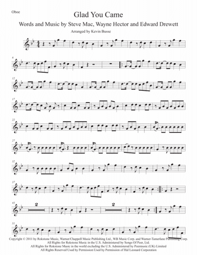 Glad You Came (arr. Kevin Busse)