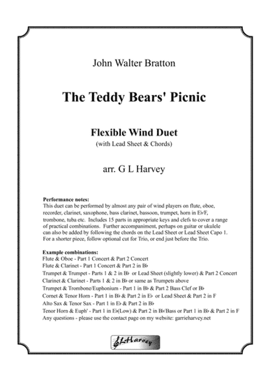 The Teddy Bears' Picnic for Flexible Wind Duet (arr. G L Harvey)