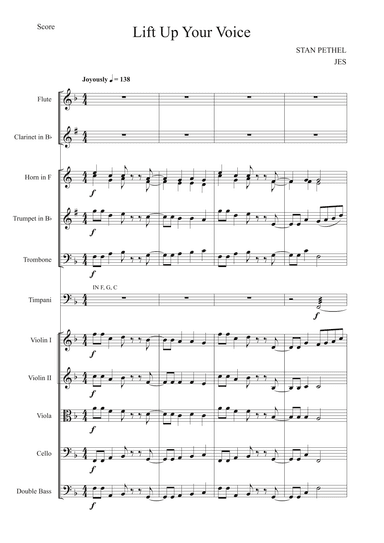 Lift Up Your Voice - Score Only (arr. JES)