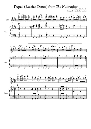 Trepak (Russian Dance) from The Nutcracker - solo piano (arr. Aurelia Productions)