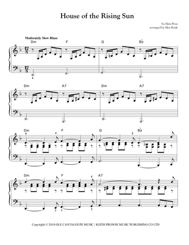The House Of The Rising Sun (arr. Alex Boyle)