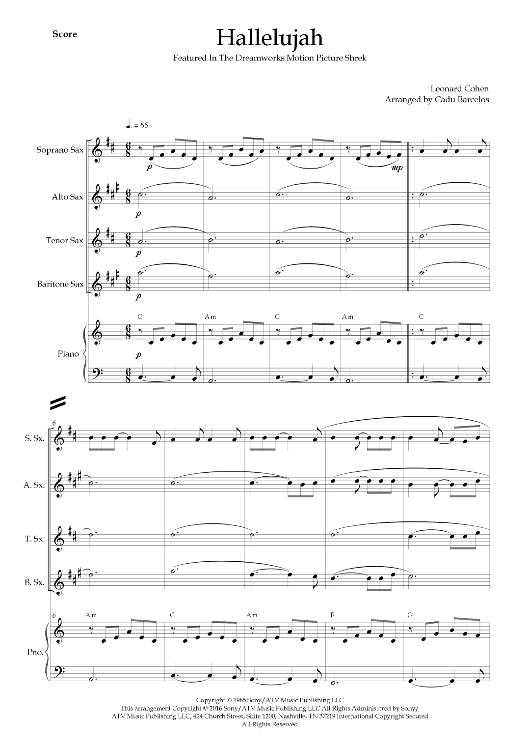 Hallelujah (arr. Cadu Barcelos)