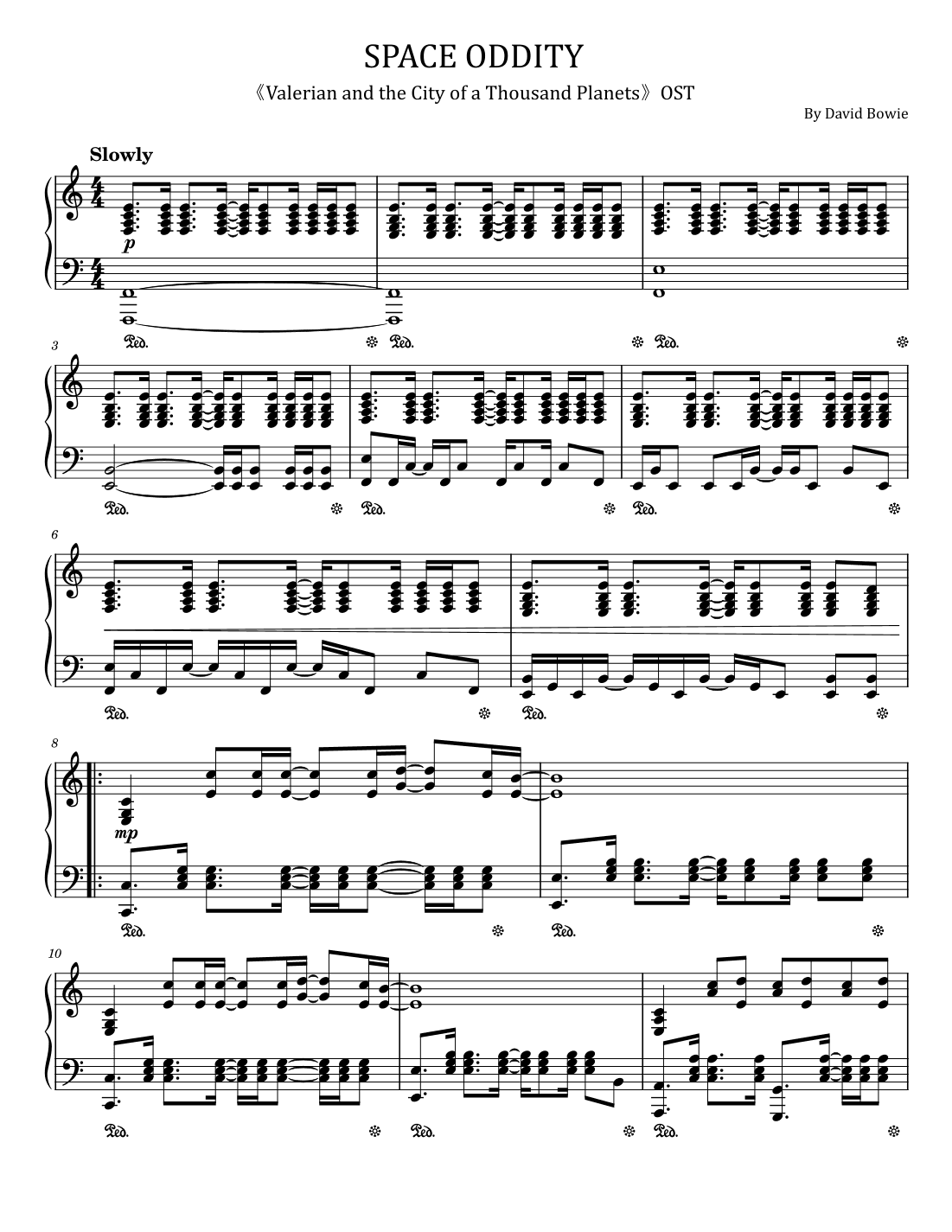 Space Oddity (arr. poon)