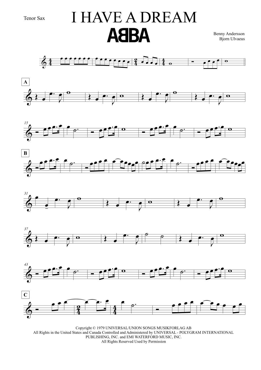 I Have A Dream (arr. Leo Silva)