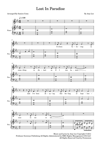 Lost In Paradise (arr. Samira Costa)