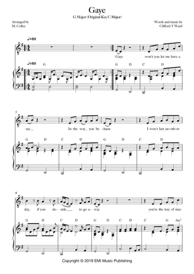 Gaye (arr. M Colley)