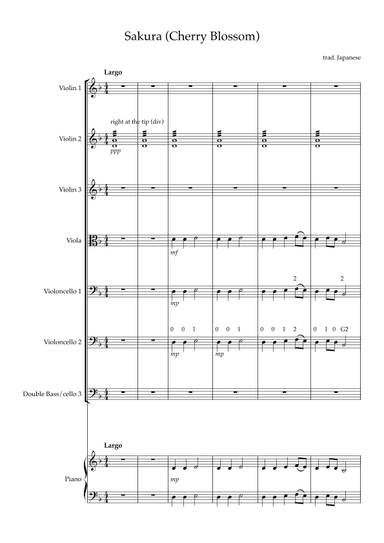 Sakura (Cherry Blossom) for Junior Strings (arr. Pam Moutoussi)