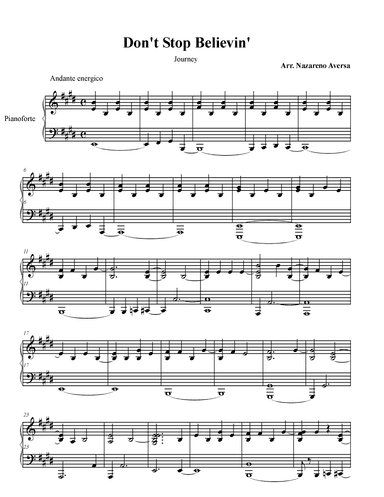 Don't Stop Believin' (arr. Nazareno Aversa)