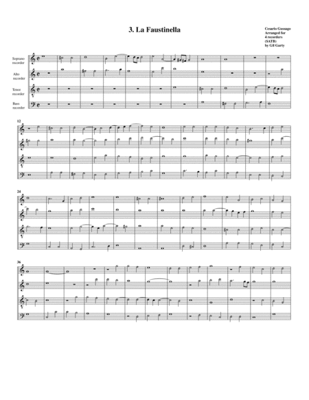 Sonata no.3 a4 (28 Sonate a quattro, sei et otto, con alcuni concerti (1608)) "La Faustinella" (arra (arr. Gil Garty)