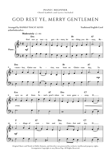 God Rest Ye Merry Gentlemen (arr. Danilo "Daca" Alves)