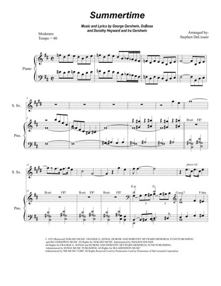 Summertime (arr. Stephen DeCesare)