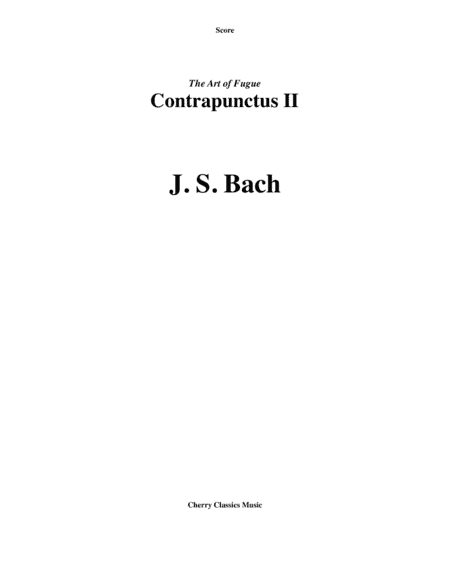 Contrapunctus II from "The Art of Fugue" for Brass Quintet (arr. Ralph Sauer)