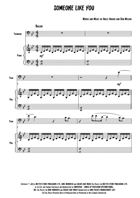 Someone Like You (arr. Darren Lloyd)