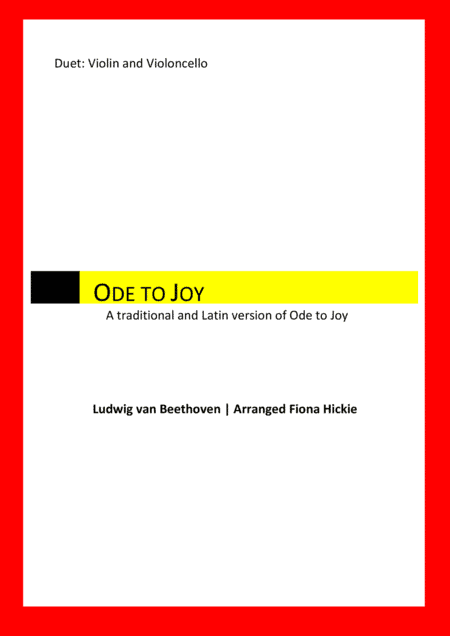Ode to Joy (arr. Fiona Hickie)