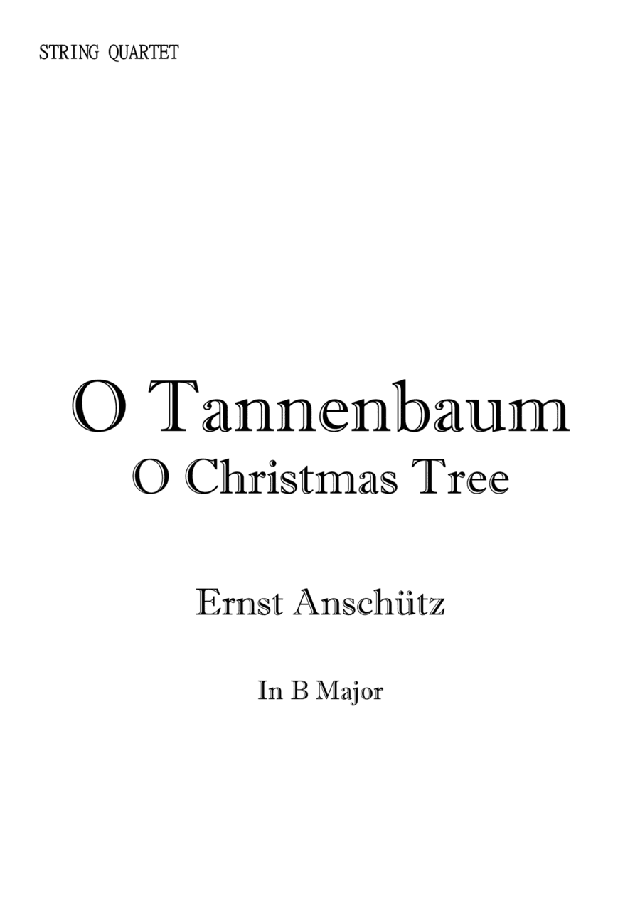 O Christmas Tree (O Tannenbaum) for String Quartet in B. Intermediate. (arr. Matheus Araújo)