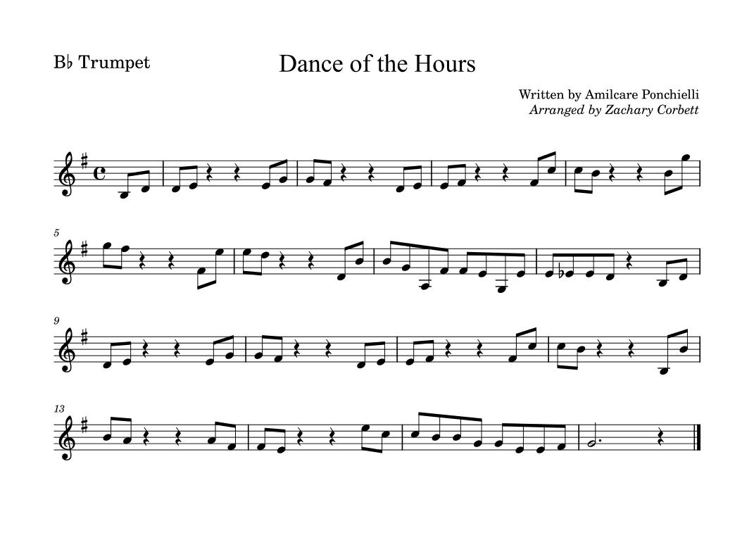 Dance of the Hours (arr. Zachary Corbett)