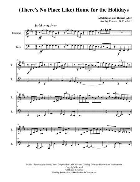 (There's No Place Like) Home For The Holidays (arr. Kenneth D. Friedrich)
