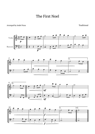 The First Noel (arr. André Nusa)