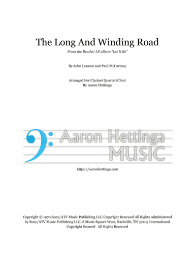 The Long And Winding Road (arr. Aaron Hettinga)