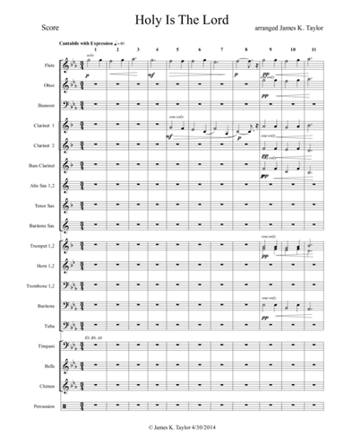 Holy Is The Lord (A Schubert Chorale) (arr. James K. Taylor)