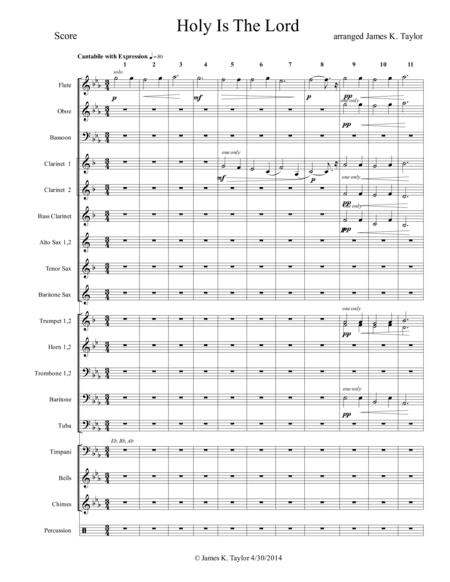 Holy Is The Lord (A Schubert Chorale) (arr. James K. Taylor)