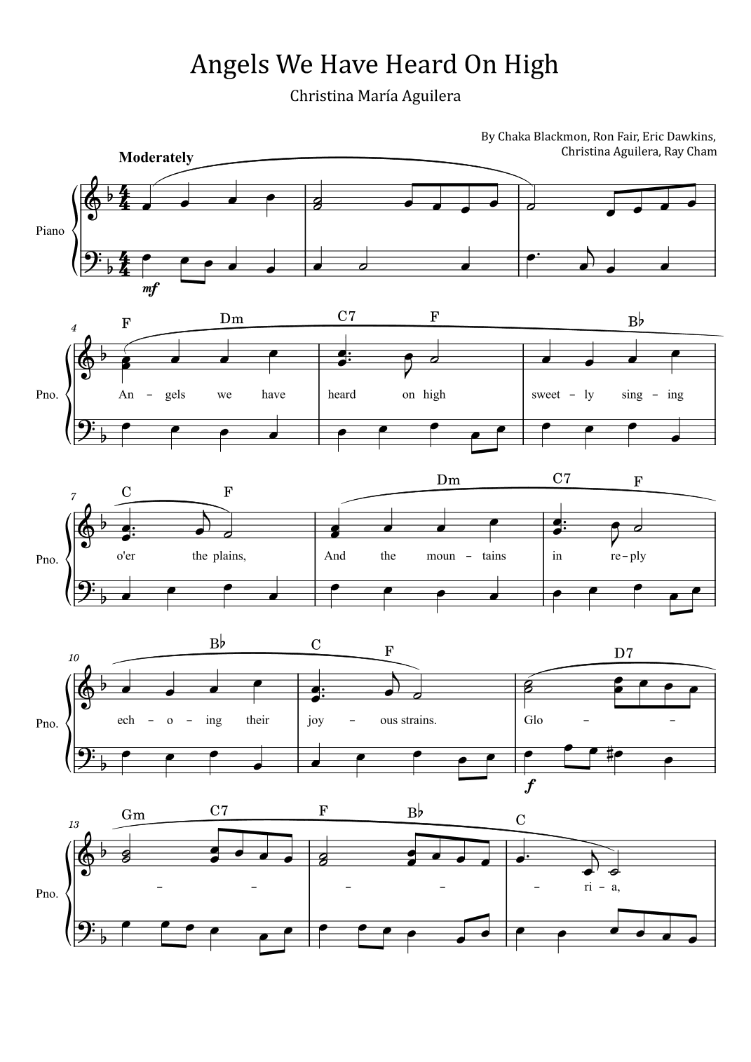 Angels We Have Heard On High (arr. poon)