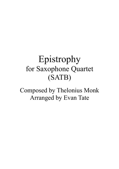 Epistrophy (arr. Evan Tate)