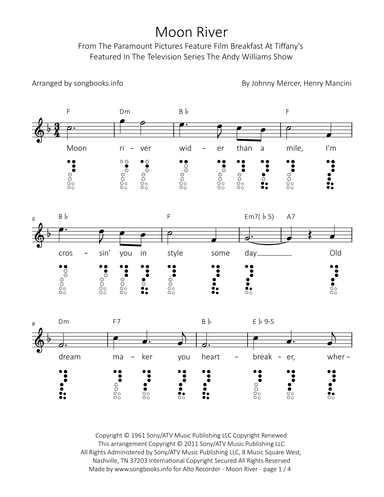 Moon River (arr. songbooks.info)