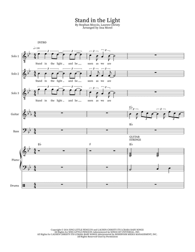 Stand In The Light (arr. Ana Morel)