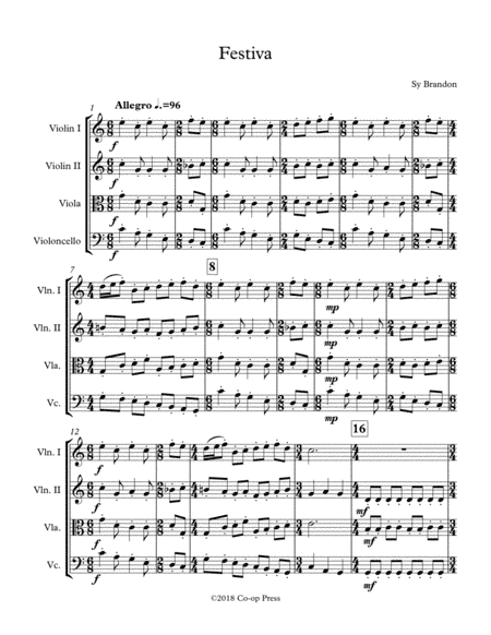 Festiva for String Quartet
