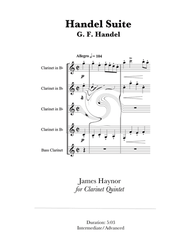 Handel Suite for Clarinet Quintet (arr. James Haynor)