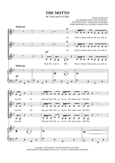 The Motto (arr. S Carlile)