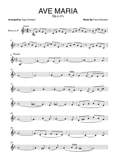 Ave Maria Op.52 nº6 (arr. Tiago Cordeiro)