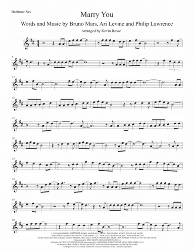 Marry You (arr. Kevin Busse)