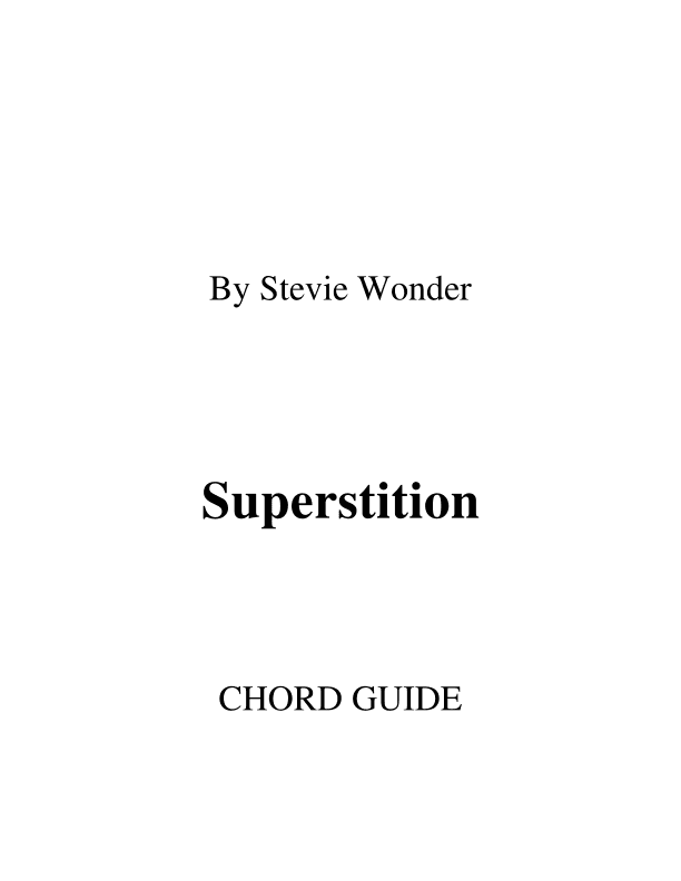 Superstition (arr. RWM)