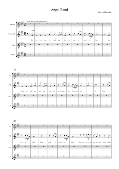 Angel Band (arr. Giorgio Navarini)
