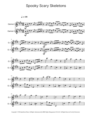 Spooky Scary Skeletons (arr. Ygor Nunes)