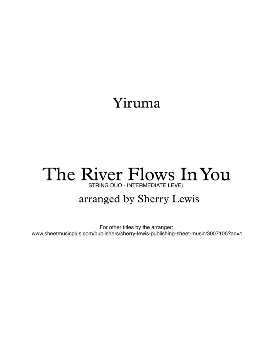River Flows In You (arr. Sherry Lewis)