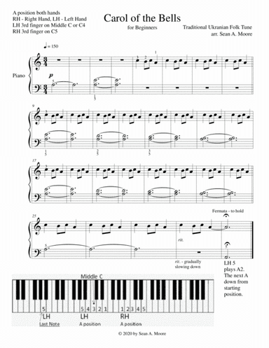 Carol of the Bells - Traditional Ukranian Tune (arr. Sean Moore)