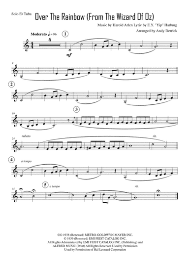 Over The Rainbow (from The Wizard Of Oz) (arr. Andy Derrick)