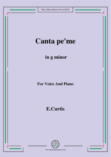 De Curtis-Canta pe' me in g minor (arr. MSM)