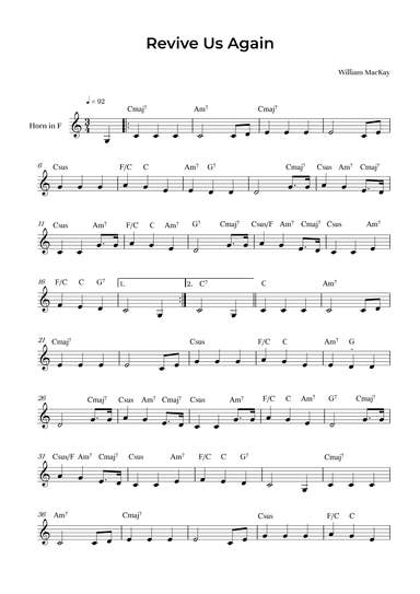 Revive Us Again (arr. Alliance Edition)
