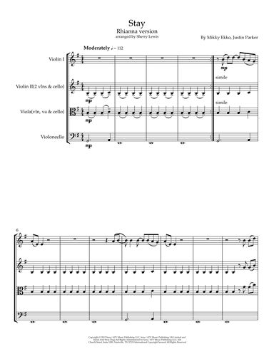 Stay (arr. Sherry Lewis)
